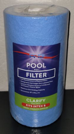 PHG POOL AND SPA FILTER Low Maintenance 10" 5 3/4 x 1 7/8 Fits Intex Type B