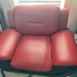 Black And red Sofas Set (3)