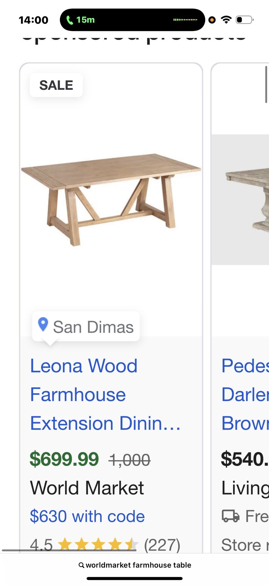 World market Dining Table And Bench