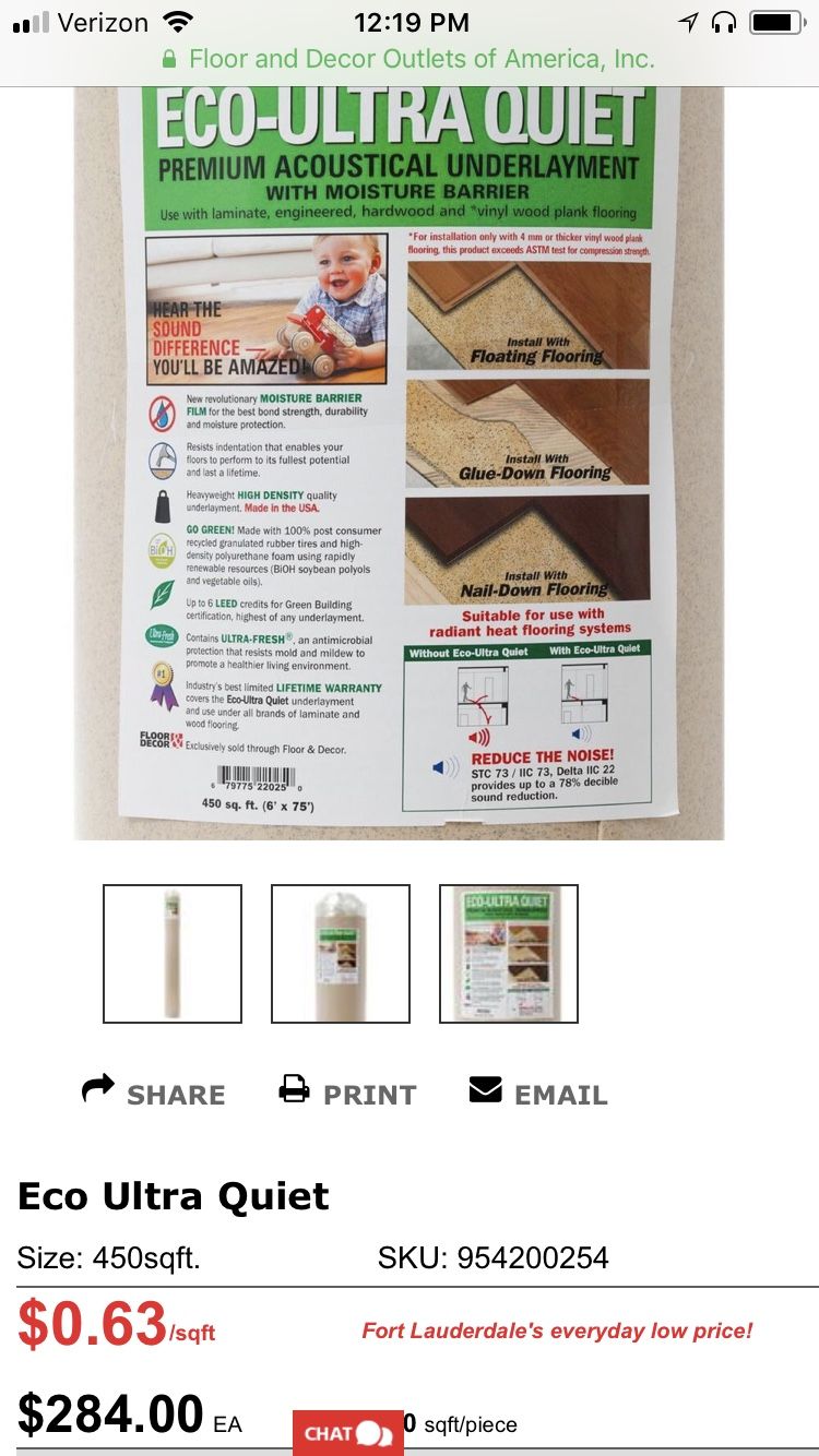 Eco ultra quiet premium underlayment