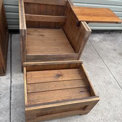 5 piece This end up wood furniture all solid pieces