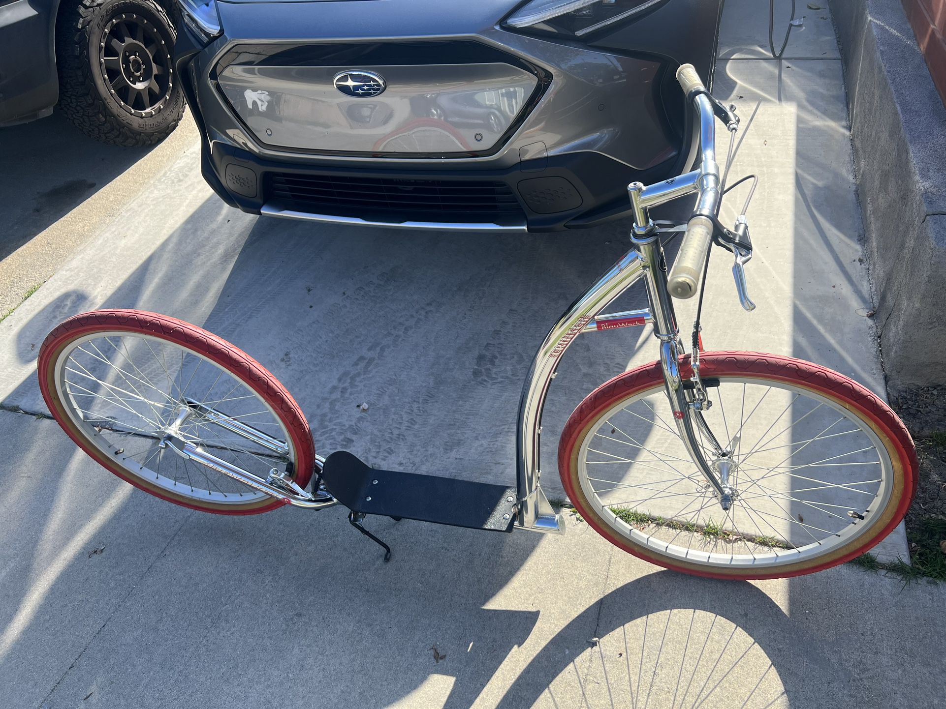 City Sidewalker Adult Push Scooter 26” Bike Chrome