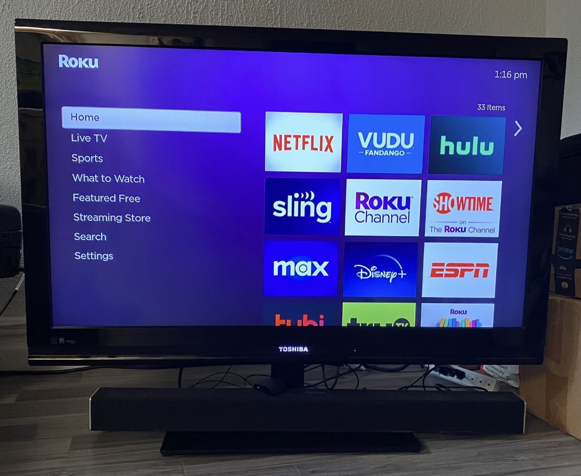 FREE! 55” Toshiba TV w/ Vizio Sound-bar