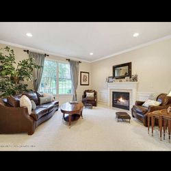 Leather Couch Set And Nesting Tables
