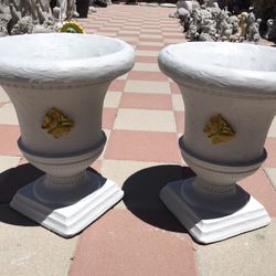New Flower Pots Made Out Of Cement Size 18in H x 15in W 