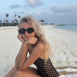 Celine Triomphe Oval Sunglasses in Black