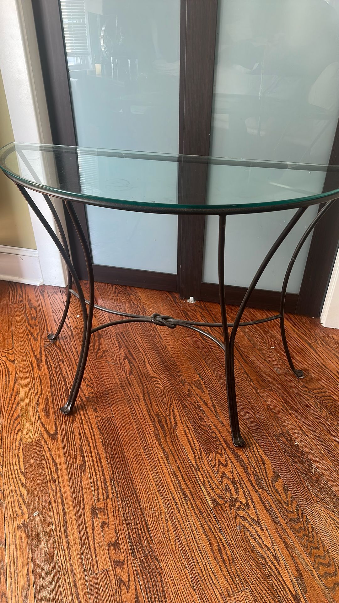 Metal Table With Glass Top
