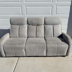 Grey Power Reclining Couch 