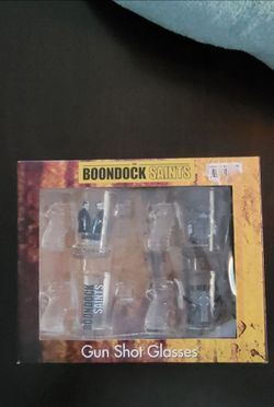 Vintage The Boondock Saints Shot Glass Set Of 4 Gun Shot Glasses