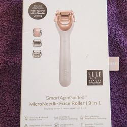 Gasket Beauty Rose Quartz MicroNeedle Face Rollwler, 9 In 1, Smartapp Guided, New In Sealed Box