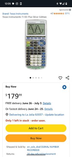 TI-83 Plus Silver Edition Graphing Calculator