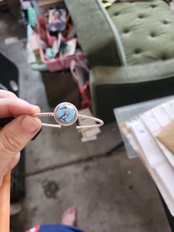 Sterling Silver And NEVADA turquoise Braclet