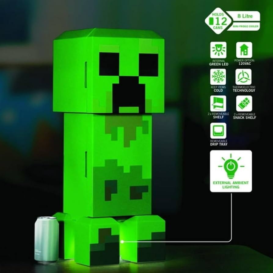 Mini Minecraft Creeper Fridge