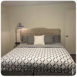 King Bed With Headboard, Frame And Mattress
