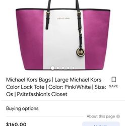 New Michael Kors Pink And White