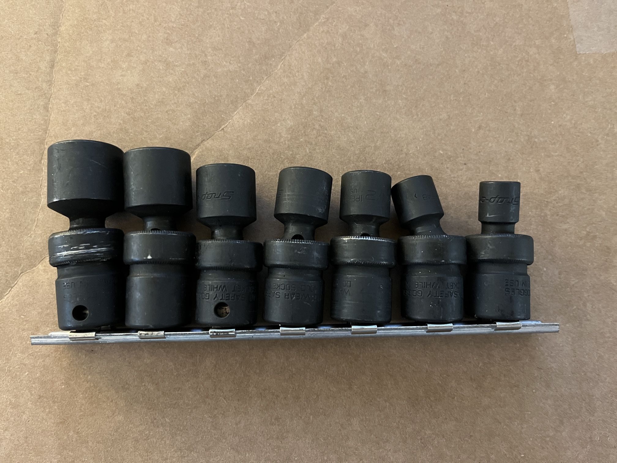 Snap-on Impact Swivel Socket Set SAE 3/8” Drive
