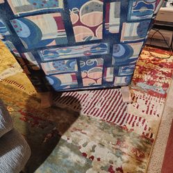 Patterned cloth Rocking chair