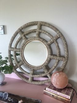 Rattan Circle Mirror