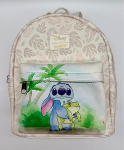 Loungefly Disney Lilo & Stitch Holding Frog Mini Backpack