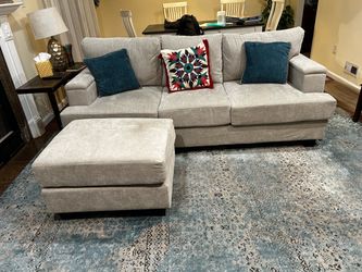 85 " 3-Seat Sofa with Ottoman