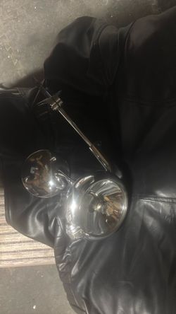 Vintage Chrome Spotlight & Mirror Combo - Classic Car / Hot Rod / Bomb