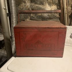 Vintage Primitive Country wooden Advertising Box