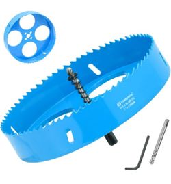 7 Inch Hole Saw with Arbor for Metal and Drywall Cutting, Bi-Metal Hole Cutter