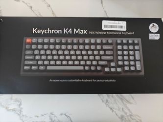 Keychron K4 Max Wireless Mechanical Keyboard, 96% Layout QMK 2.4 GHz/Bluetooth 5.1/Wired