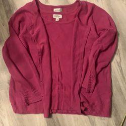 EUC Ladies Sweater Tank And Cardigan Set