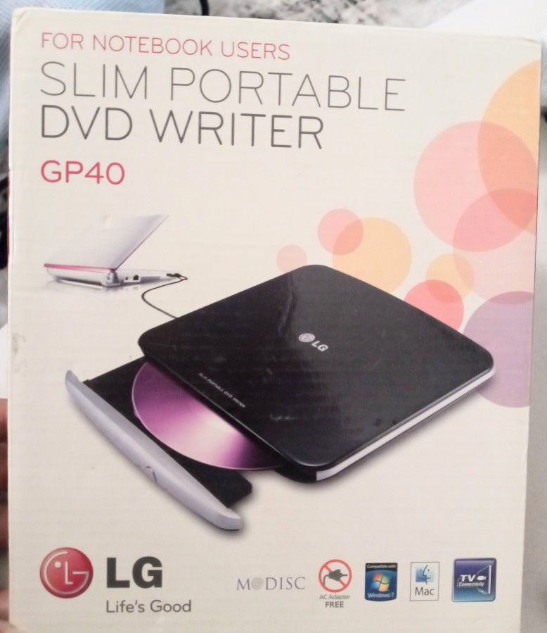 LG Slim portable dvd writer