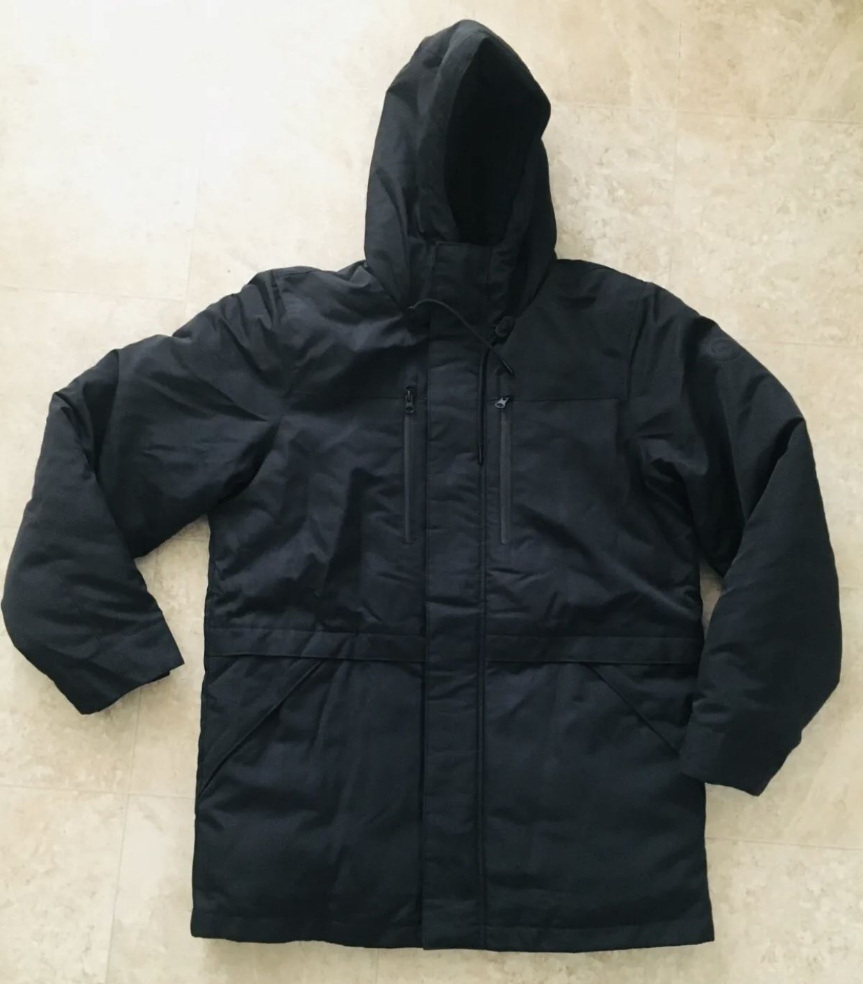 NWT-Abercrombie & Fitch Men's Size M Sherpa Lining Waterproof Winter Hood Jacket