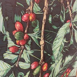 🌿 Large Coffee Plant Canvas Wall Art – 62” x 31.5”