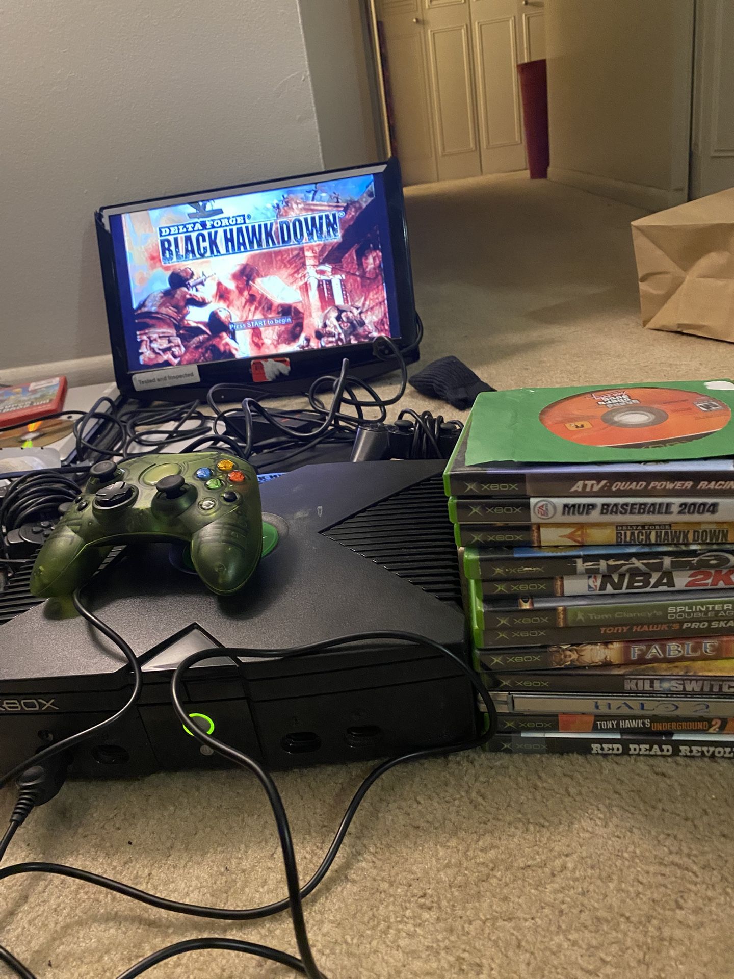 Original Xbox Bundle Controller All Wires 13 Games