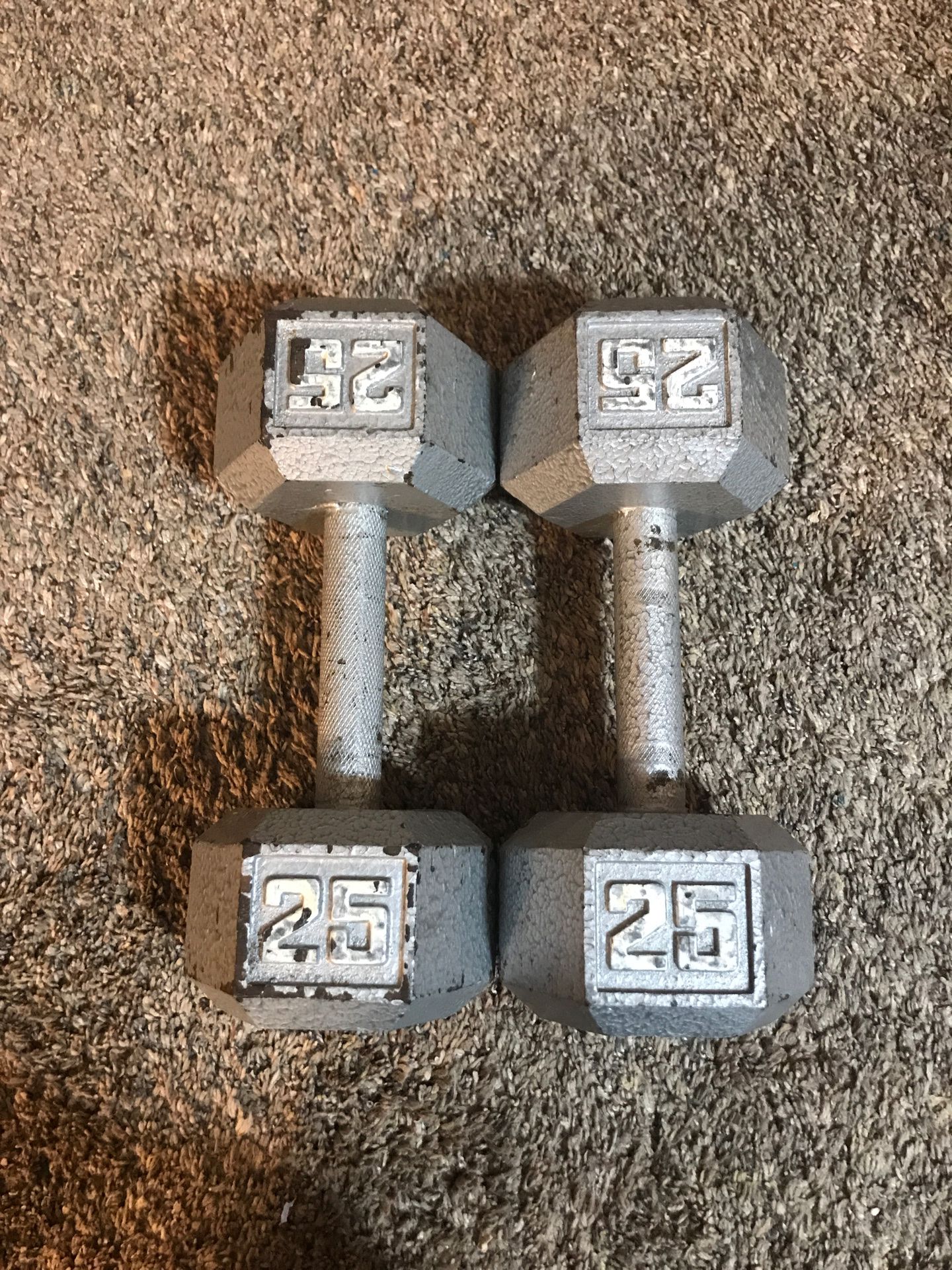 25lbs Dumbell Dumbbell Hex Weights set