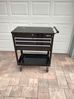 Four Drawer Tool Box Roll Cart on Wheels