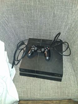 Ps4, controller, cords, headphones.