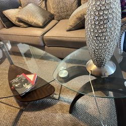Glass  Top Coffee Table ( Set Of 3 )  Comes With 2 Night Lamp  Mint Condition $150