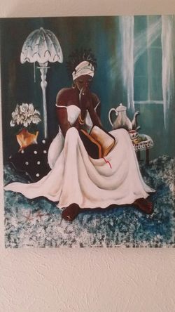 Beautiful Wall Painting; The Prayer Warrier