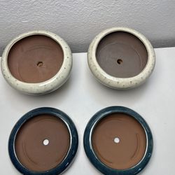 Round Bonsai Pots-Ceramic Bonsai Planters ($10 each)