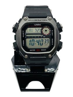 Casio 3484 Digital Watch 46.5mm Black Rubber Band 5.8mm Lug fits 7.5in