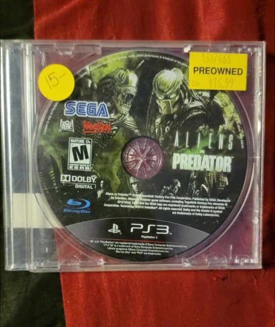 Playstation 3 Game/Alien VS. Predator
