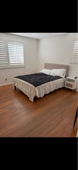 Bed with mattress