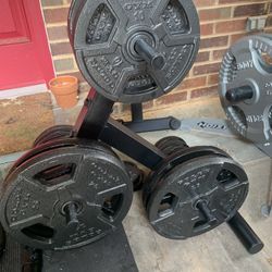 Like New 200 Lbs Olympic Weights Plates