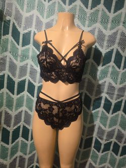 New Black Lingerie Set Size Medium