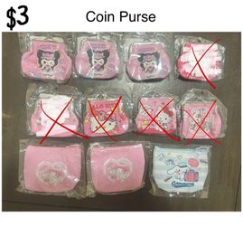 Kuromi, My Melody & Cinna Coin Purses