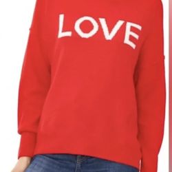 Vince Camuto Red Love Sweater 
