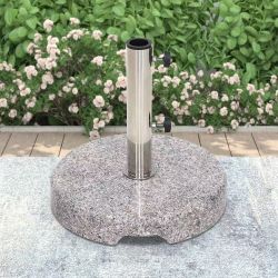 42 LBS Patio Umbrella Base Granite Umbrella Base Heavy Duty Stone Free Standing Umbrella Base Outdoor Round Market Umbrella Base Fit 38mm-48mm Umbrell