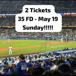 May 19 - Dodgers 2 Tickets 35 FD