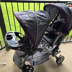 Sit N Stand Double Seat Stroller