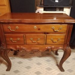 Vintage Gordon's Furniture Pine Console Chest French Country Carved Tennessee Very Nice.